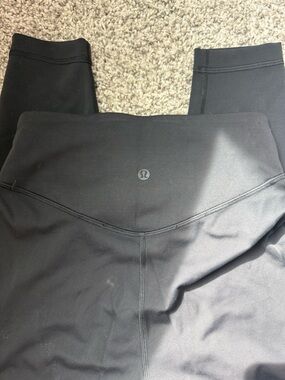 lululemon athletica Black Yoga Leggings with Logo Tag